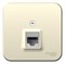 Blanca наружняя молочная розетка телефон RJ11 изолированная пластина BLNIA011002 - фото 72641