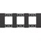 BTicino Living now чёрный рамка немецкий стандарт 3 поста (2+2+2 мод) KA4802M3KG - фото 72829