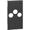 BTicino Living now чёрный лицевая панель для розеток TV-R-SAT 2 мод KG26M2 - фото 72941