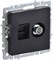 IEK Brite Base чёрный розетка двойная TV+RJ45 кат.5E BR-AK20-1-K02 - фото 73232
