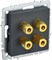 IEK Brite Base графит аудиорозетка 4-м BR-S40-K53 - фото 73260