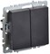 IEK Brite Base чёрный выключатель 2- клавишный 10А BR-V20-0-10-K02 - фото 73265