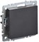 IEK Brite Base чёрный выключатель 1-клавишный 10А BR-V10-0-10-K02 - фото 73274