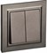 IEK Brite тёмная бронза выключатель 2- клавишный. 10А в сборе BR-V20-0-10-K45-F - фото 73291