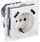 IEK Brite Base белый розетка с заземлением и шторками, 16А с USB A+A 2,1А BR-R14-16-U21-D21-K01 - фото 73295