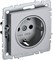 IEK Brite Base алюминий розетка 1-м с заземлением, с защ шторк 16А BR-R14-16-K47 - фото 73296