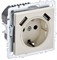 IEK Brite Base бежевый розетка с заземлением и шторками, 16А с USB A+A 3,1А BR-R14-16-U21-D31-K10 - фото 73308