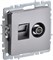 IEK Brite Base сталь розетка двойная TV+RJ45 кат.5E BR-AK20-1-K46 - фото 73334