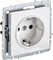 IEK Brite Base белый розетка 1-м с заземлением, с защитными шторками 16А BR-R14-16-K01 - фото 73475