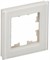 IEK Brite Decor  ванильный глянец стекло рамка 1 место BR-M12-G-K10 - фото 73478