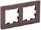 IEK Brite Decor тёмная бронза глянц стекло рамка 2 места BR-M22-G-K45 - фото 73493