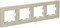 IEK Brite Decor бежевый рифленый рамка 4 места BR-M42-51-K10 - фото 73513