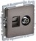 IEK Brite Base тёмная бронза розетка двойная TV+RJ45 кат.5E BR-AK20-1-K45 - фото 73520