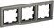 IEK Brite Base тёмная бронза рамка 3 места BR-M32-K45 - фото 73552