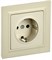 IEK Brite бежевый розетка с заземлением и шторками, 16А в сборе BR-R14-16-K10-F - фото 73556