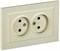 IEK Brite бежевый розетка 2-я без заземления, со шторками, 10А в сборе BR-R23-10-K10-F - фото 73558