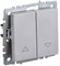 IEK Brite Base алюминий выключатель жалюзи 10А BR-V15-0-10-K47 - фото 73623