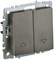 IEK Brite Base тёмная бронза выключатель жалюзи 10А BR-V15-0-10-K45 - фото 73653
