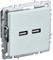 IEK Brite Base жемчуг розетка USB A+A 3,1А BR-U21-D31-K36 - фото 73705