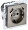 IEK Brite Base шампань розетка с заземлением и шторками, 16А с USB A+C 18Вт BR-R14-16-U22-018-K37 - фото 73712