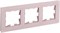 IEK Brite Decor розовый матовый стекло рамка 3-местная BR-M32-G-31-K14 - фото 73741