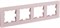IEK Brite Decor розовый матовый стекло рамка 4-места BR-M42-G-31-K14 - фото 73743