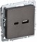IEK Brite Base тёмная бронза розетка USB A+C 18Вт BR-U22-018-K45 - фото 73761