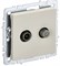 IEK Brite Base бежевый розетка двойная TV+SAT BR-AF20-O-K10 - фото 73768