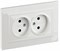IEK Brite белый розетка 2-я без заземления, со шторками, 10А в сборе BR-R23-10-K01-F - фото 73785