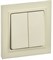 IEK Brite бежевый выключатель 2- клавишный. 10А в сборе BR-V20-0-10-K10-F - фото 73812