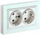 IEK Brite жемчуг розетка 2-места с заземлением, без защитных створок 16А в сборе BR-R21-16-K36-F - фото 73843