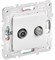 IEK SKANDY Арктический белый Розетка двойная TV+SAT SK-A13W SK-AF20-O-K01 - фото 73874