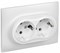 IEK SKANDY Арктический белый Розетка 2-ая с/з без защитных шторок 16А в сборе SK-R08W SK-R21-16-K01-F - фото 73923