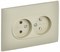 IEK SKANDY Бежевый Розетка 2-ая б/з 10А в сборе SK-R10B SK-R20-10-K10-F - фото 74051