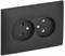IEK SKANDY Графит Розетка 2-ая б/з 10А в сборе SK-R10G SK-R20-10-K53-F - фото 74055