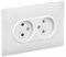 IEK SKANDY Арктический белый Розетка 2-ая б/з 10А в сборе SK-R10W SK-R20-10-K01-F - фото 74064