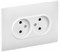 IEK SKANDY Арктический белый Розетка 2-ая б/з с защитными шторками 10А в сборе SK-R09W SK-R23-10-K01-F - фото 74080