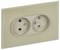 IEK SKANDY Бежевый Розетка 2-ая б/з для плоской вилки 10А SK-R03B SK-R20-10-K10 - фото 74114