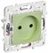 IEK SKANDY Мятный Розетка б/з с защитными шторками 10А SK-R01G SK-R13-10-K06 - фото 74139