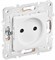 IEK SKANDY Арктический белый Розетка б/з с защитными шторками 10А SK-R01W SK-R13-10-K01 - фото 74155