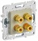IEK SKANDY Бежевый Аудиорозетка 4-ая SK-A01B SK-S40-K10 - фото 74208