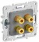 IEK SKANDY Серый Аудиорозетка 4-ая SK-A01Gr SK-S40-K03 - фото 74214