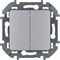 Legrand Inspiria алюминий выключатель двухклавишный 10 AX - 250 В 673622 - фото 74655