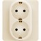 Legrand Inspiria слоновая кость розетка 2 x 2К+З - немецкий стандарт - 16 А - 250 В 673751 - фото 74700