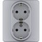 Legrand Inspiria алюминий розетка 2 x 2К+З - немецкий стандарт - 16 А - 250 В 673752 - фото 74701