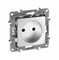 Legrand Etika алюминий розетка без заземления со шторками, винтовые клеммы 672434 - фото 74901