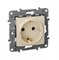 Legrand Etika слоновая кость розетка с заземлением, со шторками, винтовые клеммы 672322 - фото 75001