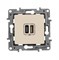 Legrand ETIKA слоновая кость зарядка USB А-C 672336 - фото 75073