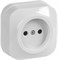 IEK GLORY РС20-2-ХБ Розет. 1-ая без з/к о/у 10А GLORY белый ERH10-K01-10 - фото 75123