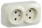 IEK GLORY РС22-2-ХК Розет. 2-ая без з/к о/у 10А GLORY крем. ERH20-K33-10 - фото 75128